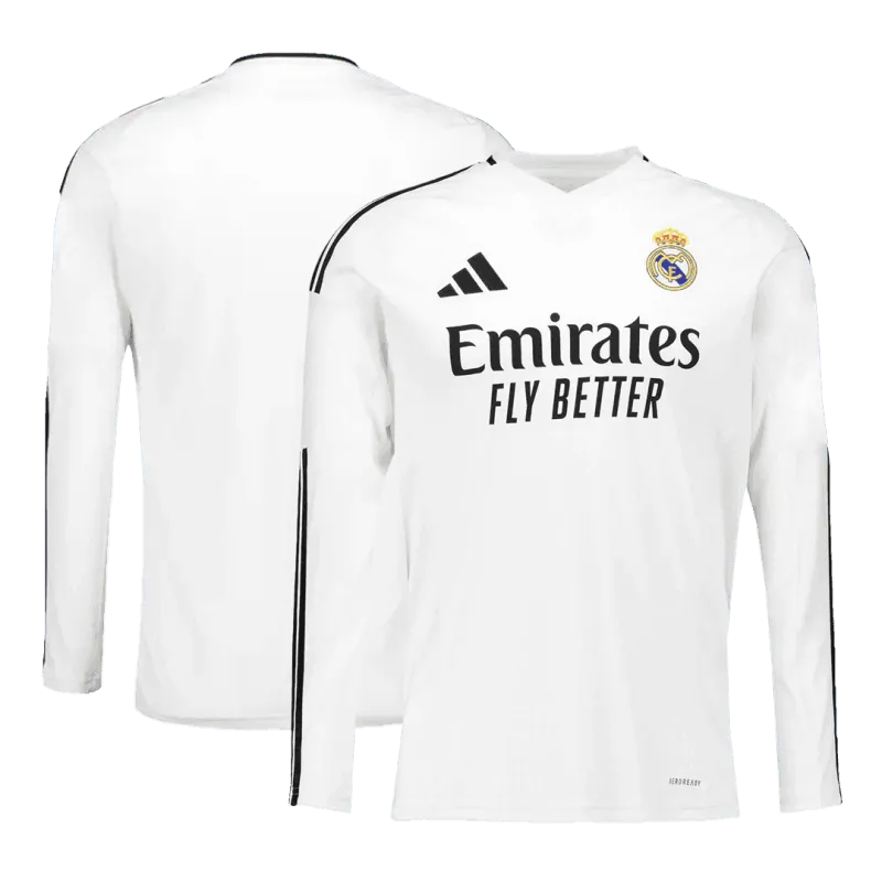 Real Madrid Home Long Sleeve Soccer Jersey 2024/25