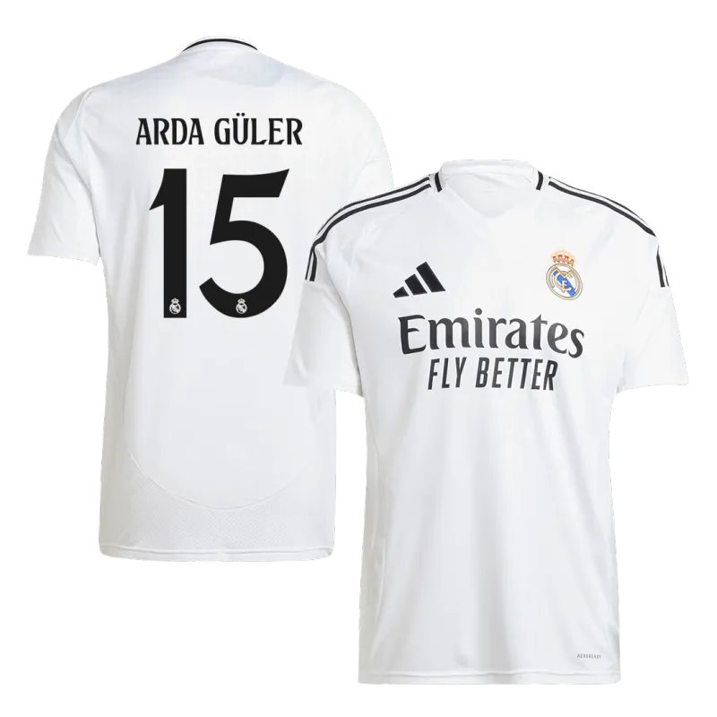 ARDA GÜLER #15 Real Madrid Home Soccer Jersey 2024/25