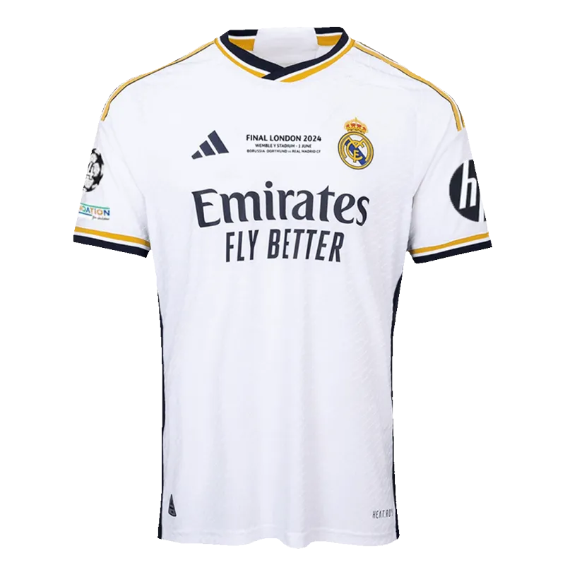 Real Madrid Home Authentic Soccer Jersey 2023/24   UCL FINAL