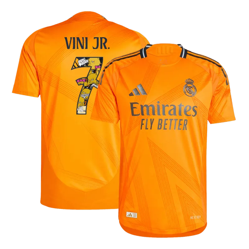 VINI JR. #7 Real Madrid Away Authentic Soccer Jersey 2024/25   Bear Champ Font