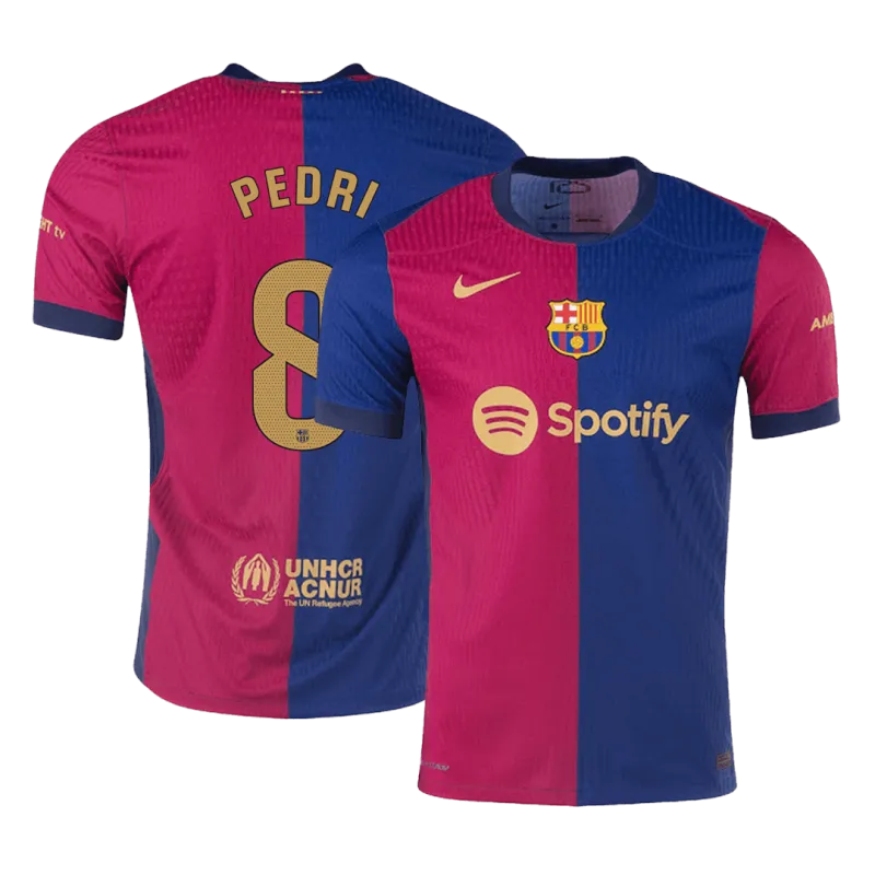 PEDRI #8 Barcelona Home Authentic Soccer Jersey 2024/25