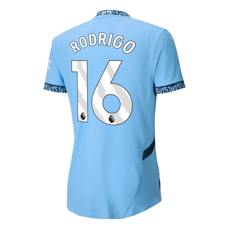 RODRIGO #16 Manchester City Home Authentic Soccer Jersey 2024/25