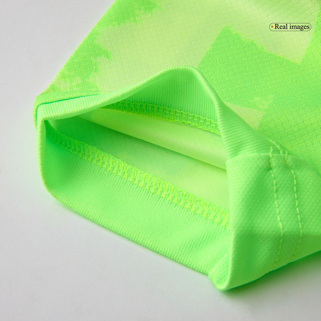 Barcelona Third Away Kids Soccer Jerseys Kit 2024/25   UCL (Spotify Logo Without Text)