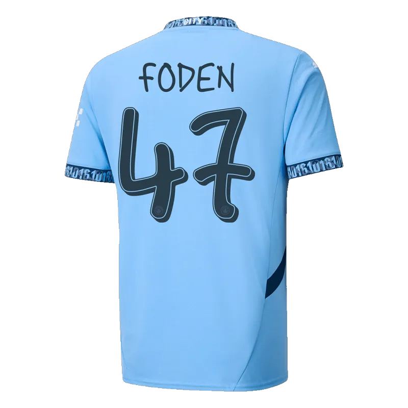 FODEN #47 Manchester City Home Soccer Jersey 2024/25   UCL