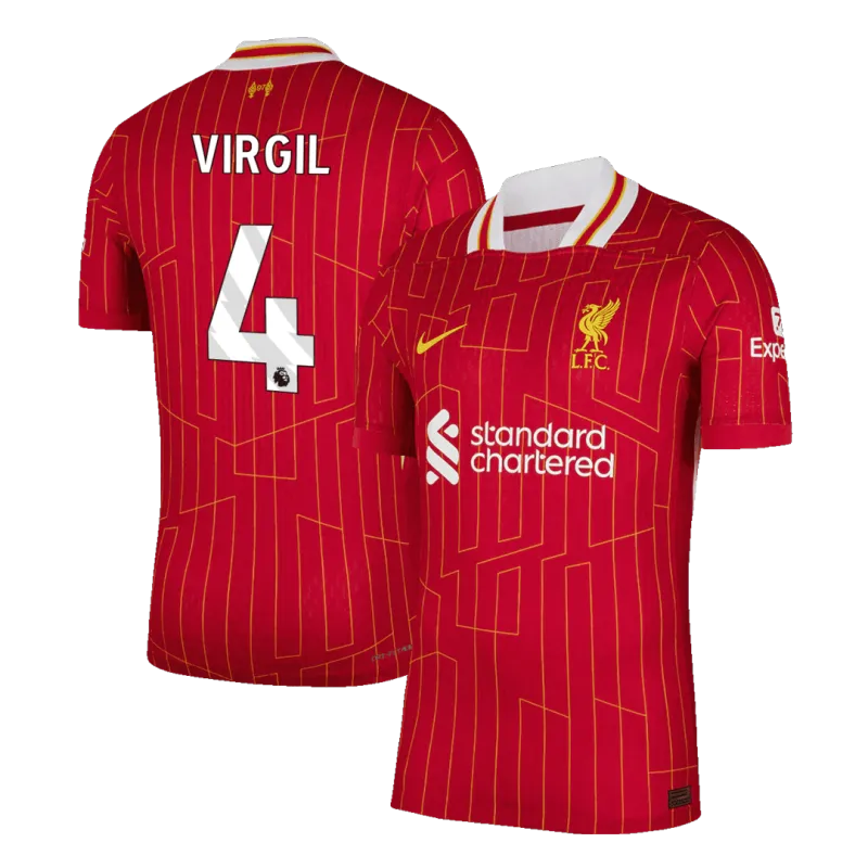 VIRGIL #4 Liverpool Home Authentic Soccer Jersey 2024/25