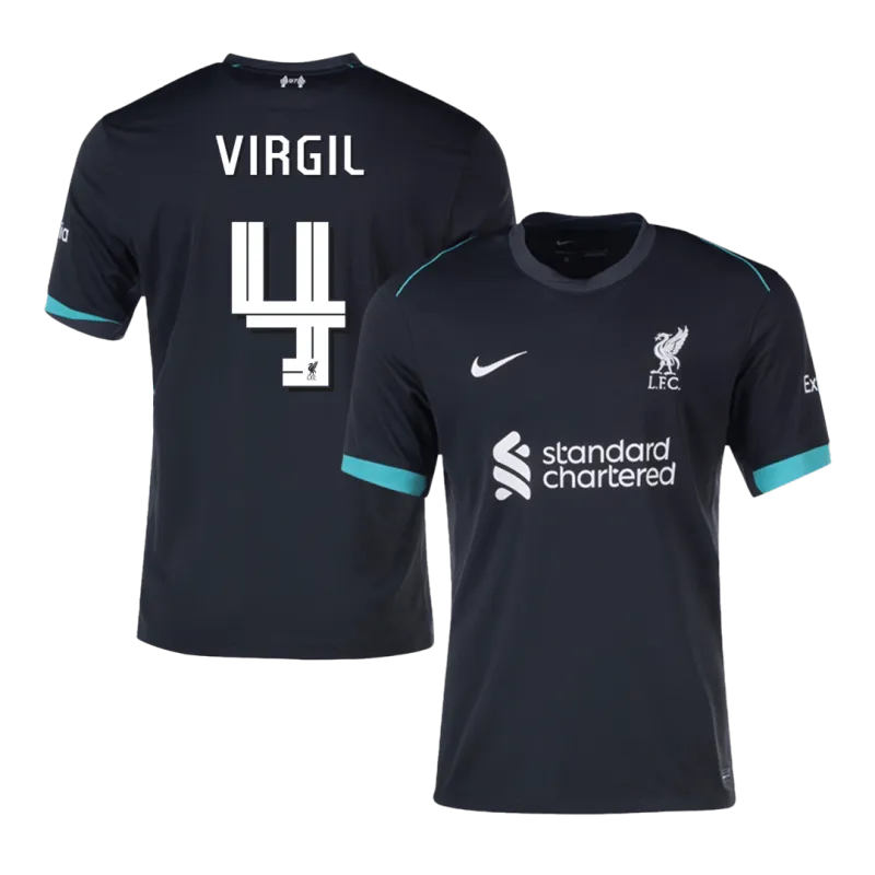VIRGIL #4 Liverpool Away Soccer Jersey 2024/25   UCL