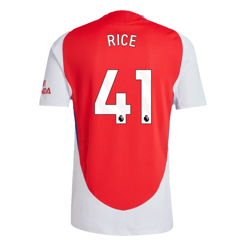 RICE #41 Arsenal Home Authentic Soccer Jersey 2024/25