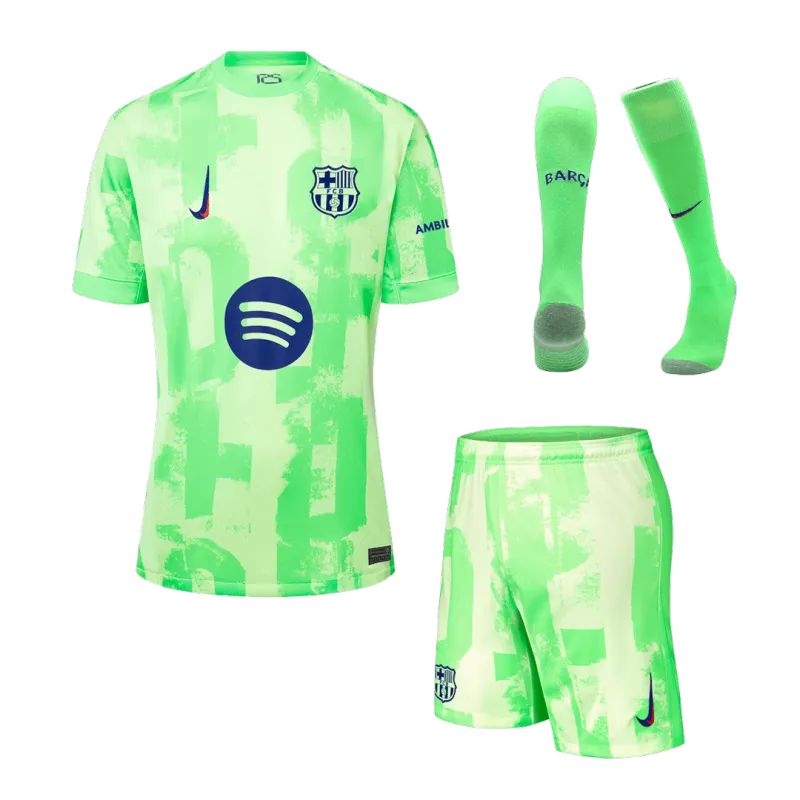 Barcelona Third Away Jerseys Full Kit 2024/25- (Spotify Logo Without Text)