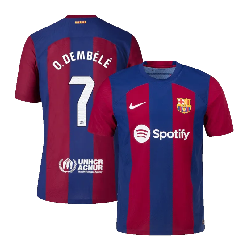 O.DEMBÉLÉ #7 Barcelona Home Authentic Jersey 2023/24
