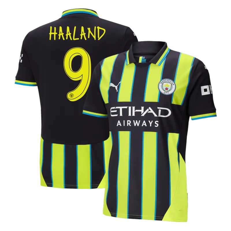 HAALAND #9 Manchester City Away Soccer Jersey 2024/25   UCL