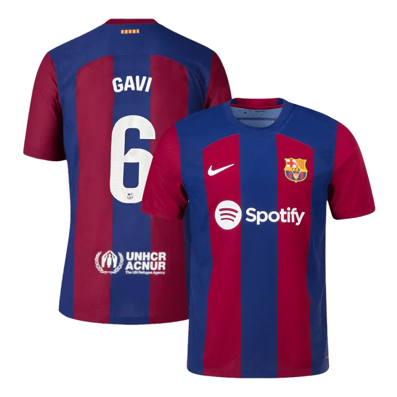 GAVI #6 Barcelona Home Authentic Jersey 2023/24