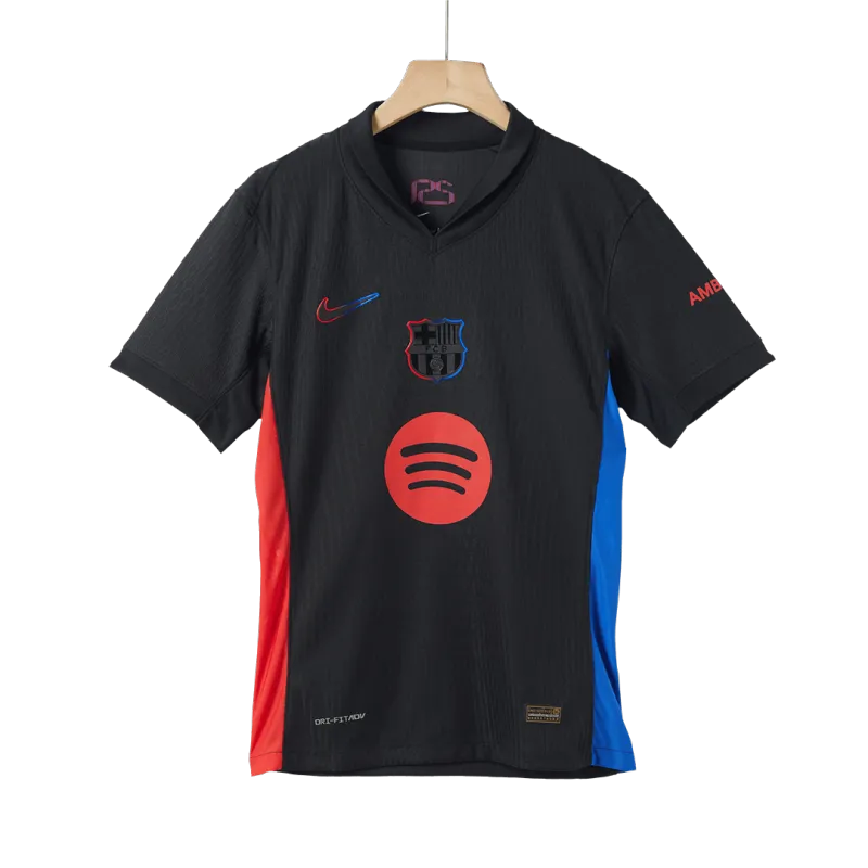 Barcelona Away Authentic Soccer Jersey 2024/25   Spotify Logo Without Text