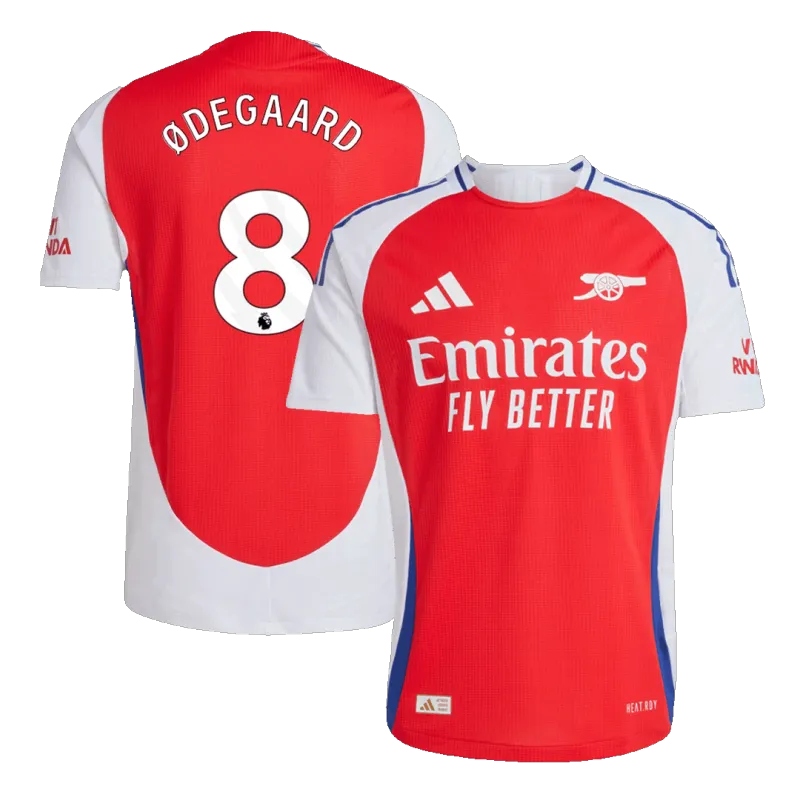 ØDEGAARD #8 Arsenal Home Authentic Soccer Jersey 2024/25