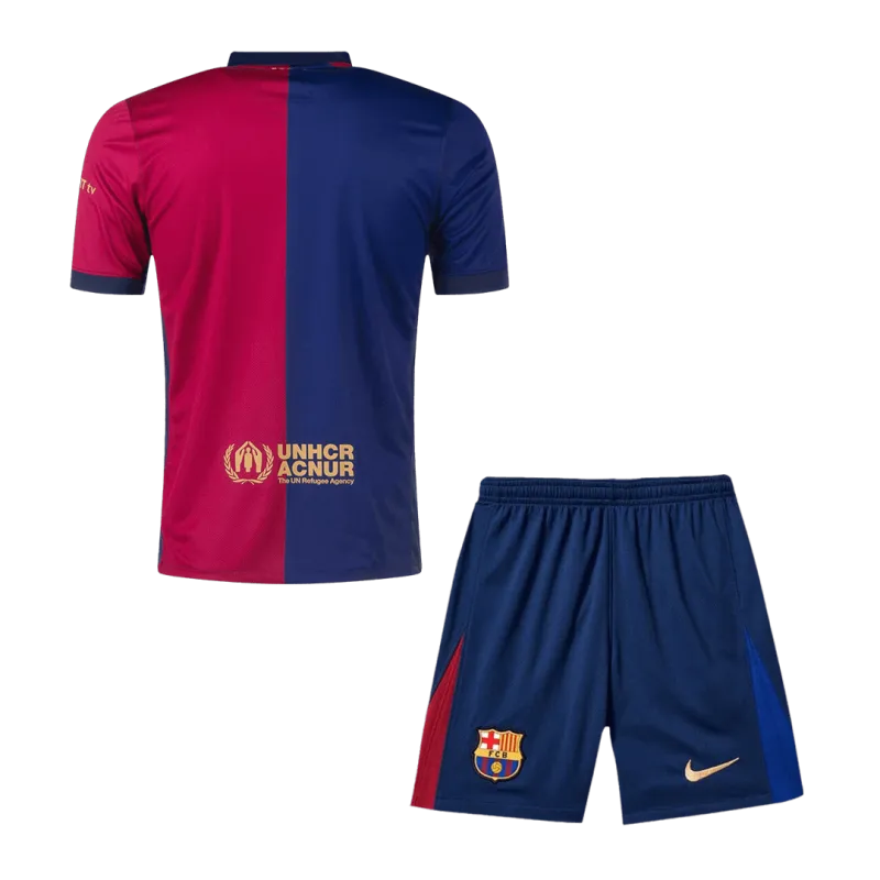 Barcelona Home Soccer Jersey Kit(Jersey+Shorts) 2024/25