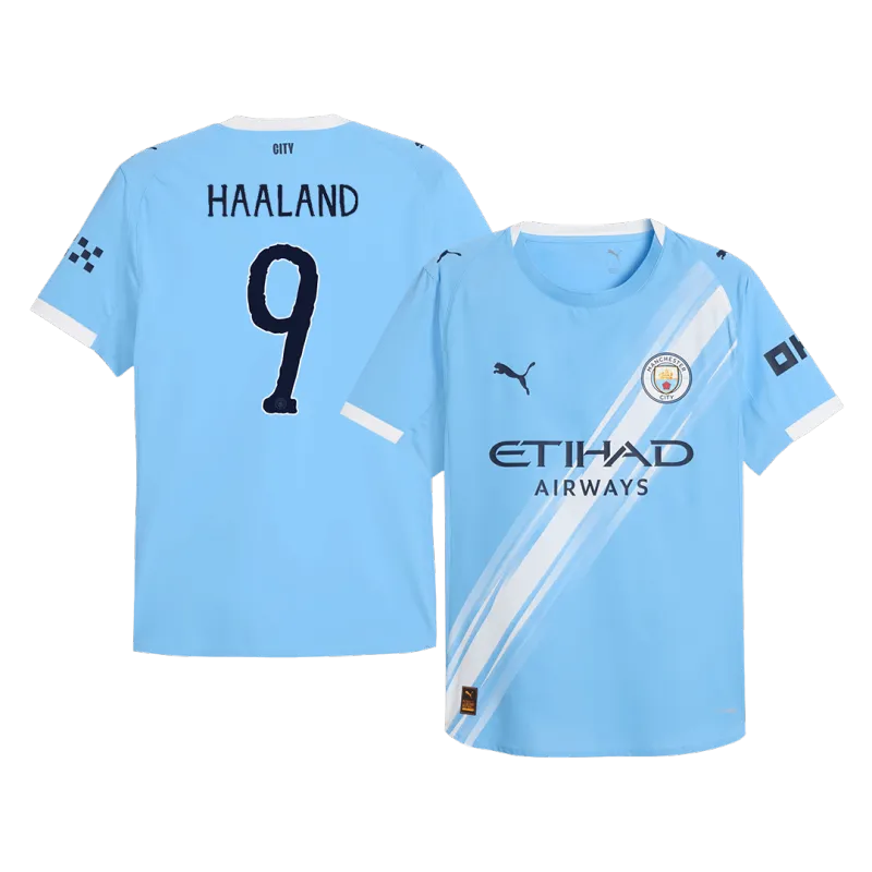 HAALAND #9 Manchester City Home Authentic Soccer Jersey 2025/26   Club World Cup