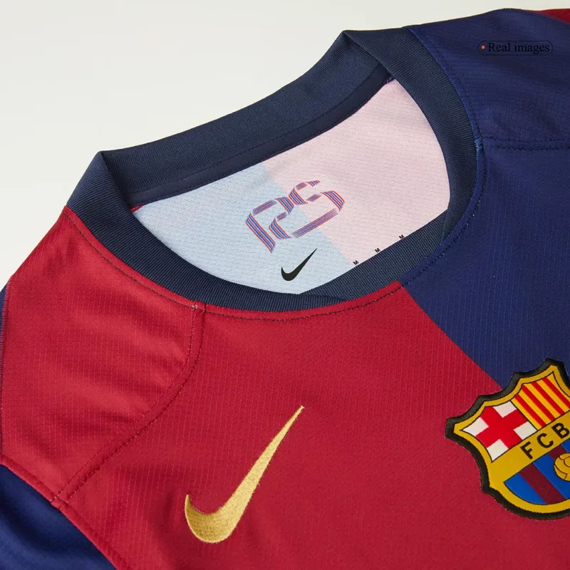 Barcelona Home Soccer Jersey 2024/25   125th Anniversary (Spotify Logo Without Text)