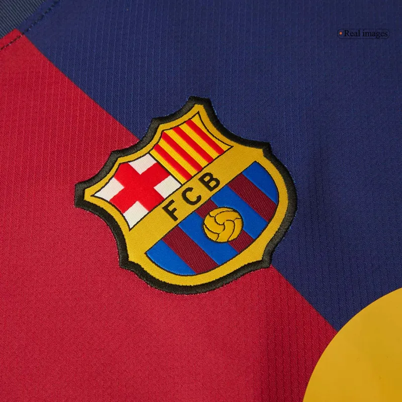 Barcelona Home Soccer Jersey 2024/25   125th Anniversary (Spotify Logo Without Text)