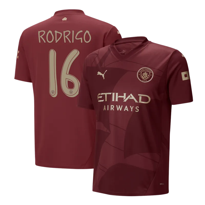 RODRIGO #16 Manchester City Third Away Soccer Jersey 2024/25   UCL