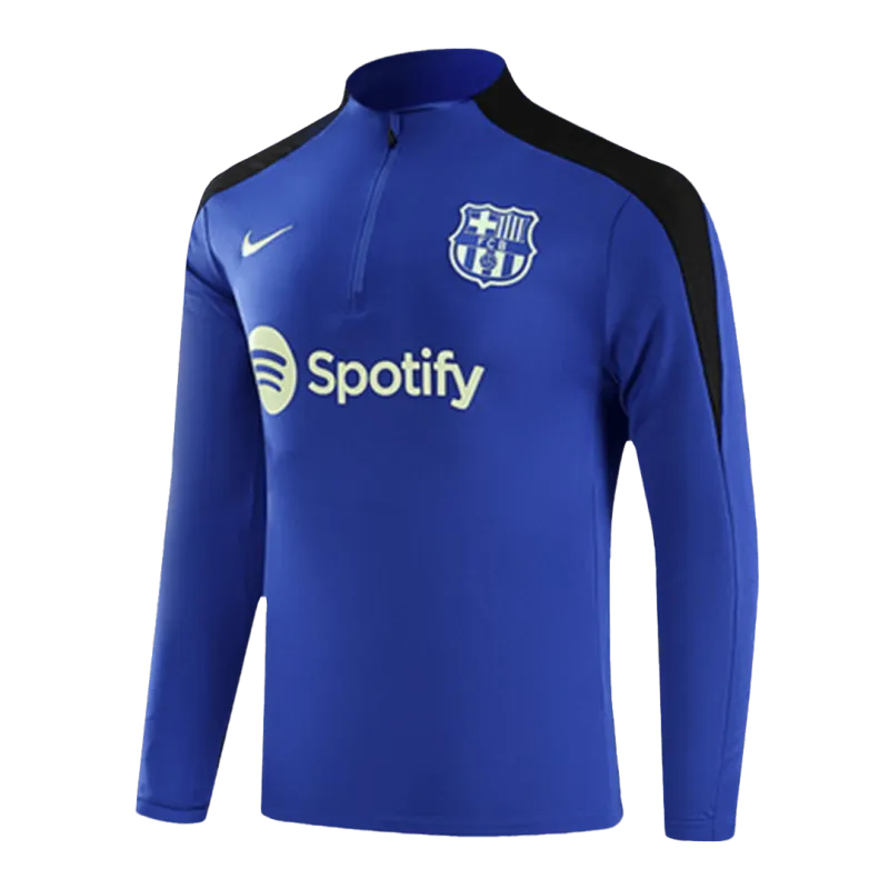 Barcelona 1/4 Zip Tracksuit 2024/25 Blue