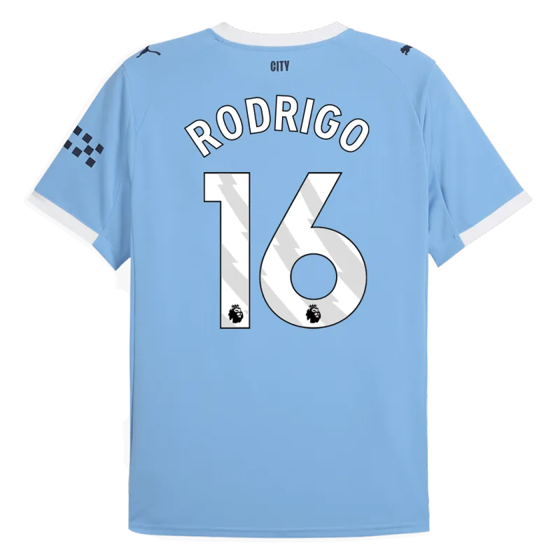 RODRIGO #16 Manchester City Home Soccer Jersey 2025/26