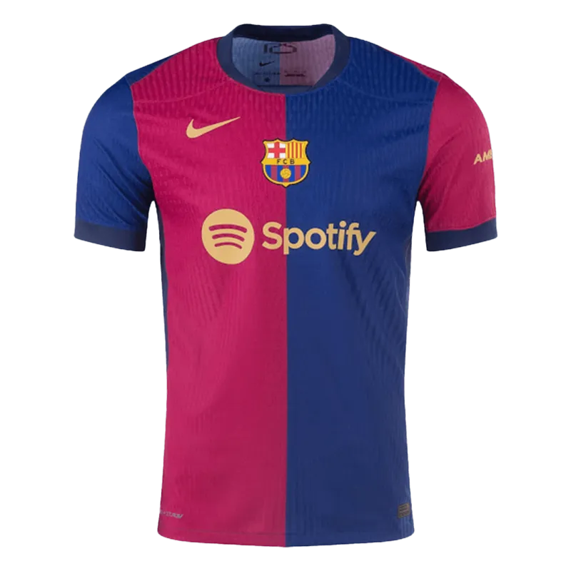 RAPHINHA #11 Barcelona Home Authentic Soccer Jersey 2024/25- UCL