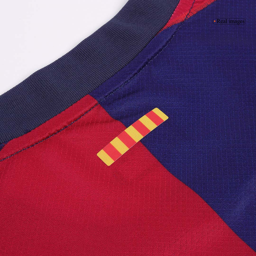 LEWANDOWSKI #9 Barcelona Home Soccer Jersey 2024/25   Spotify Logo Without Text
