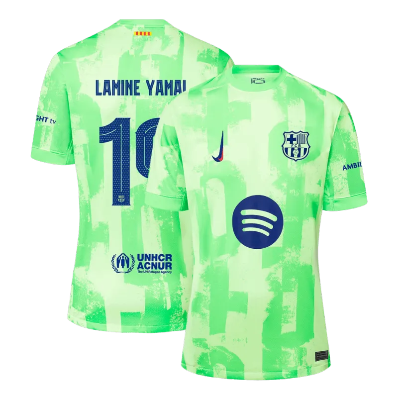 LAMINE YAMAL #19 Barcelona Third Away Soccer Jersey 2024/25   UCL（Spotify Logo Without Text）