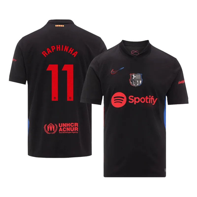 RAPHINHA #11 Barcelona Away Soccer Jersey 2024/25