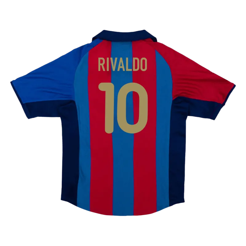 Vintage Soccer Jersey RIVALDO #10 Barcelona Home 2001/02