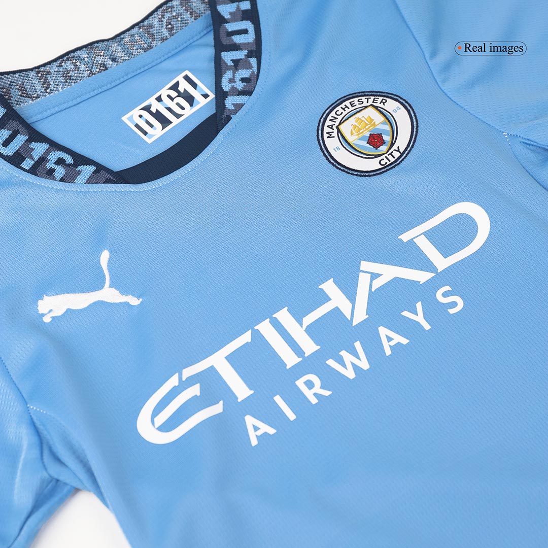Manchester City Home Kids Soccer Jerseys Kit 2024/25