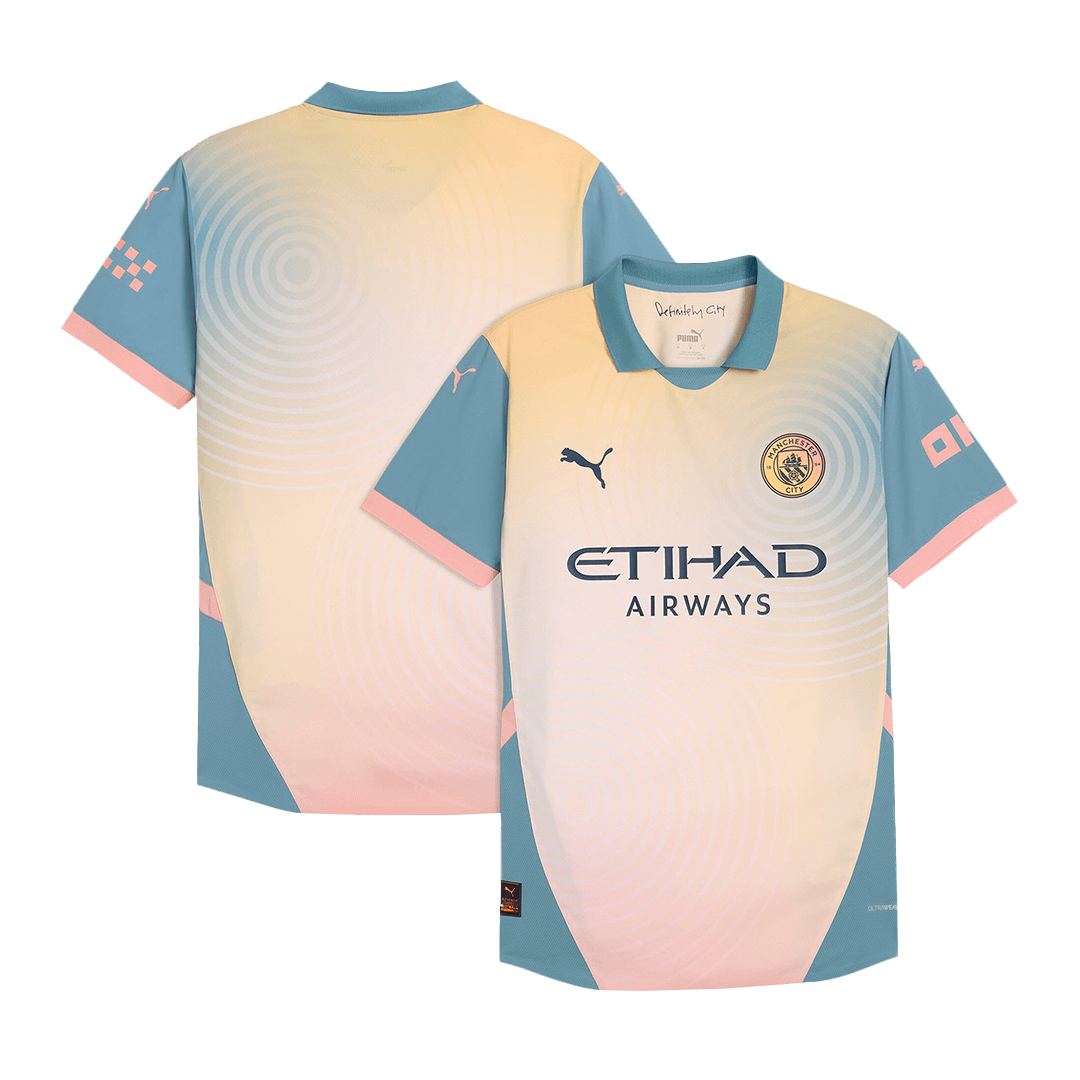 Manchester City Fourth Away Authentic Soccer Jersey 2024/25- Definitely City (UCL)
