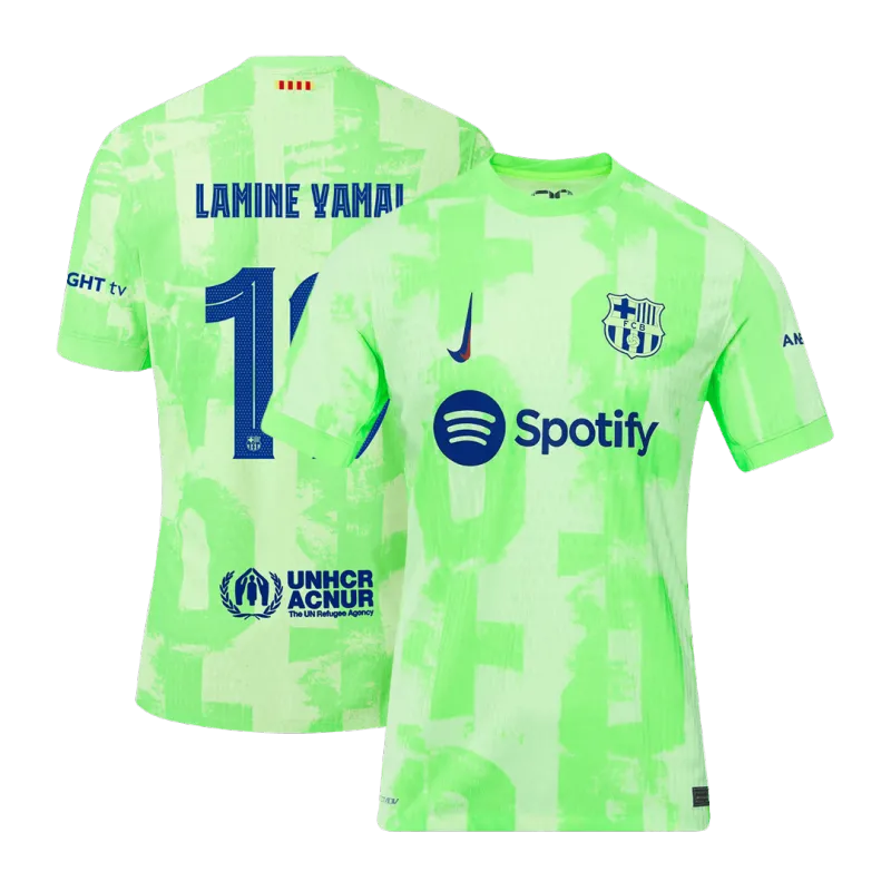 LAMINE YAMAL #19 Barcelona Third Away Authentic Soccer Jersey 2024/25   UCL