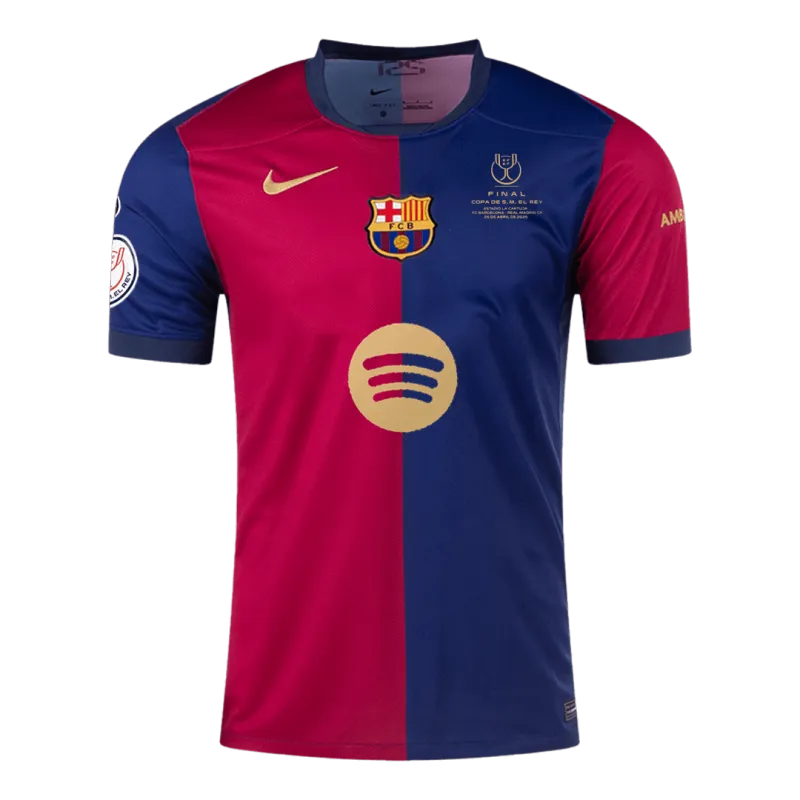 Barcelona Home Soccer Jersey 2024/25   Copa del Rey Final