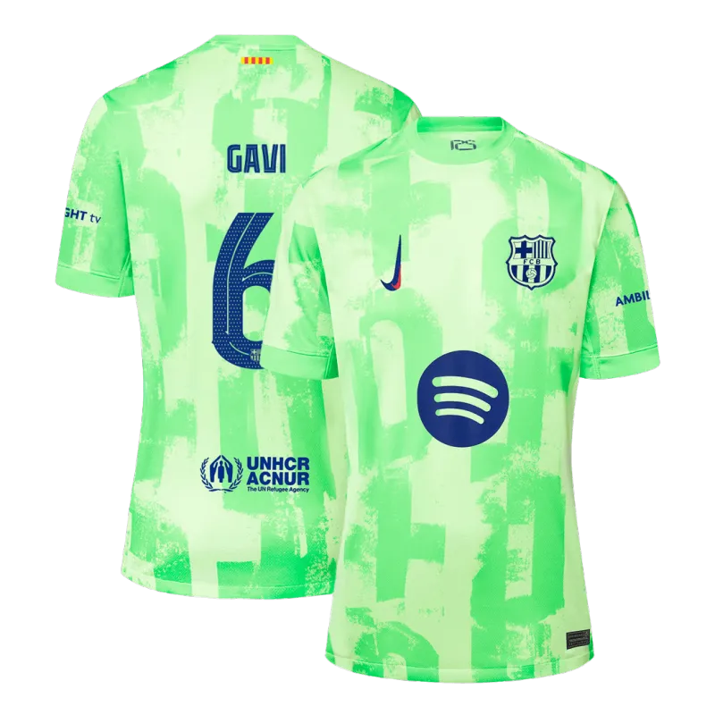 GAVI #6 Barcelona Third Away Soccer Jersey 2024/25   UCL（Spotify Logo Without Text）