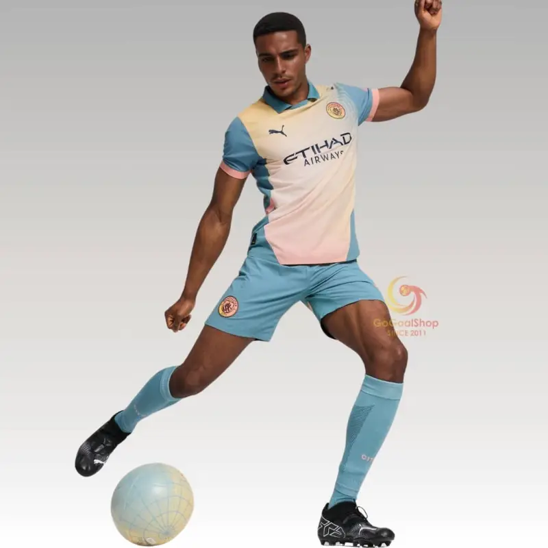 Manchester City Fourth Away Authentic Soccer Jersey 2024/25- Definitely City (UCL)
