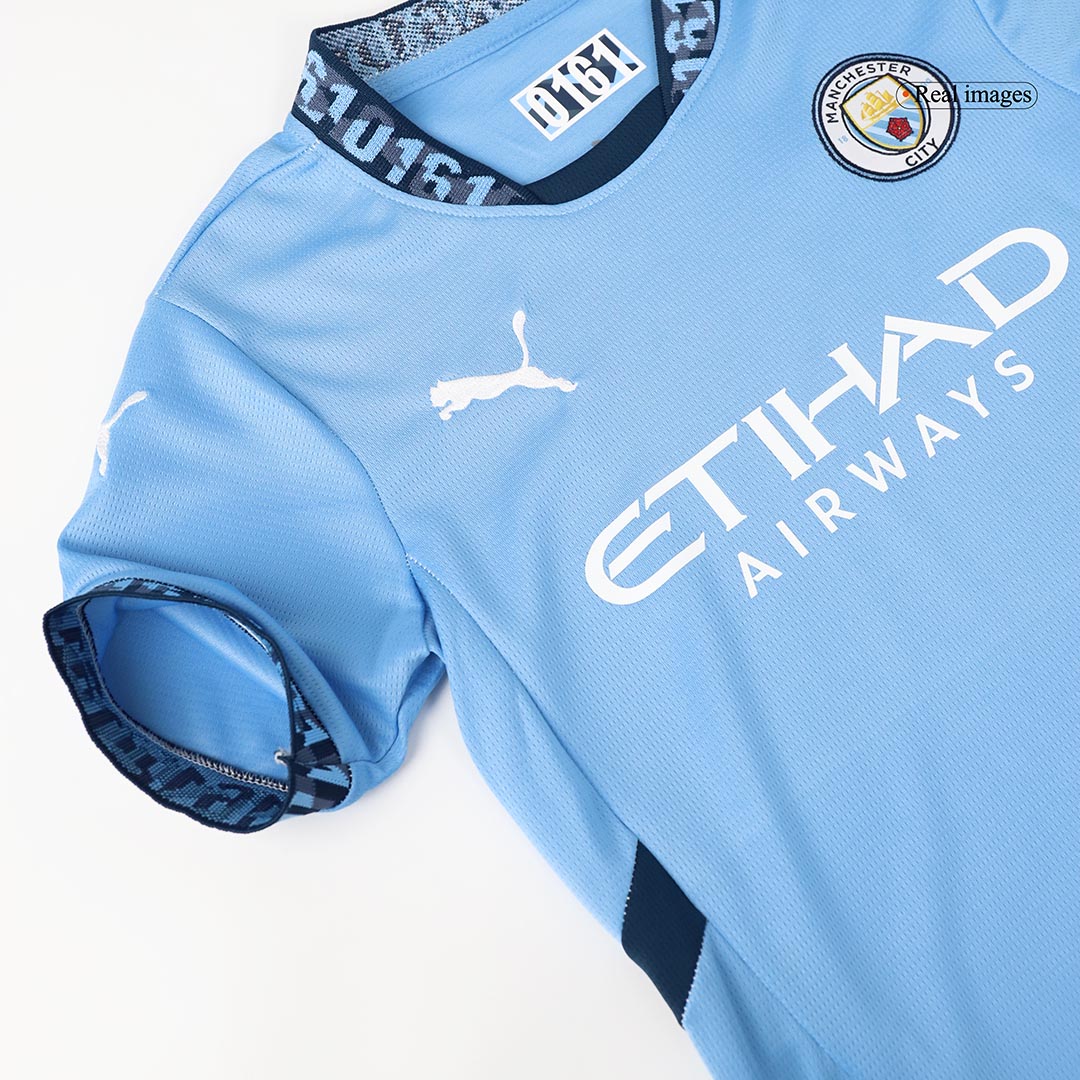 Manchester City Home Kids Soccer Jerseys Kit 2024/25