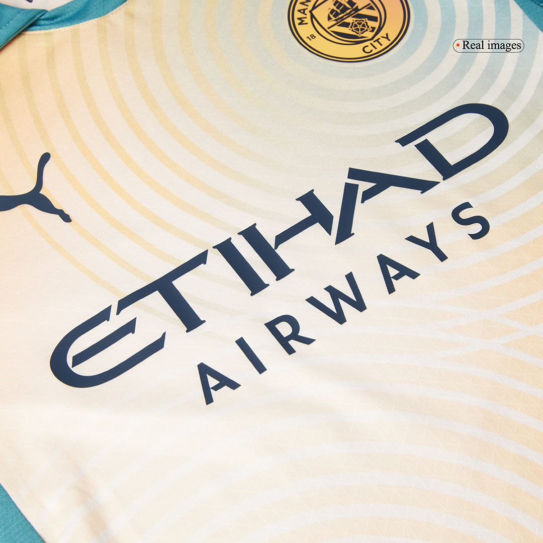 DE BRUYNE #17 Manchester City Fourth Away Authentic Soccer Jersey 2024/25   Definitely City