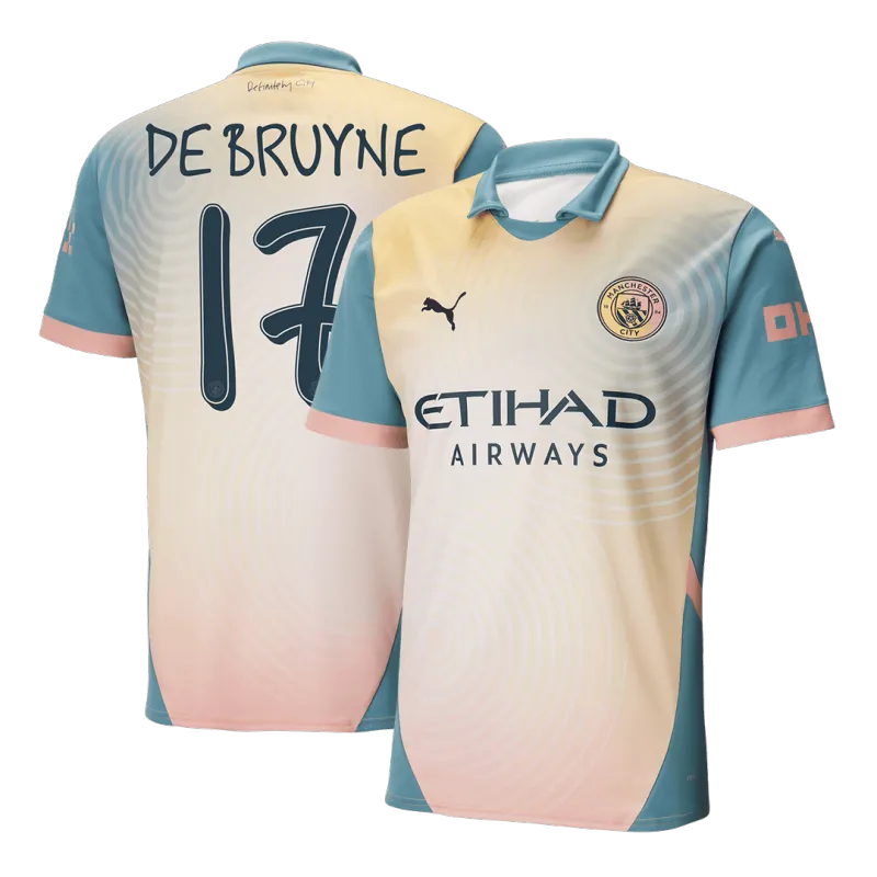 DE BRUYNE #17 Manchester City Fourth Away Soccer Jersey 2024/25   Definitely City