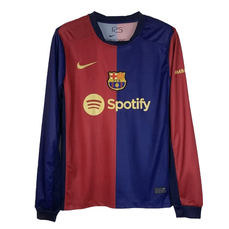 Barcelona Home Long Sleeve Soccer Jersey 2024/25