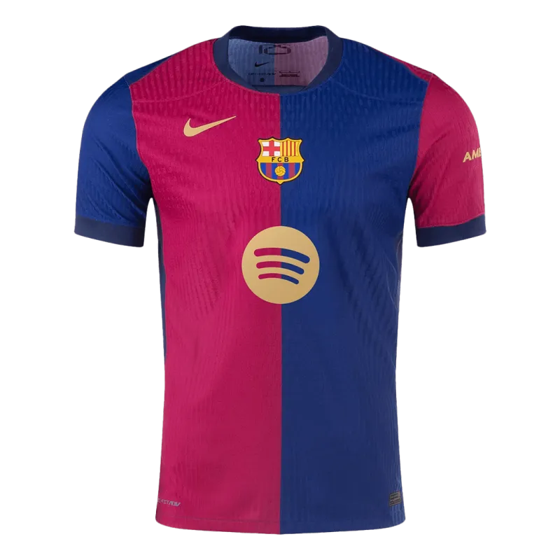 Barcelona Home Authentic Soccer Jersey 2024/25   125th Anniversary(Spotify Logo Without Text)
