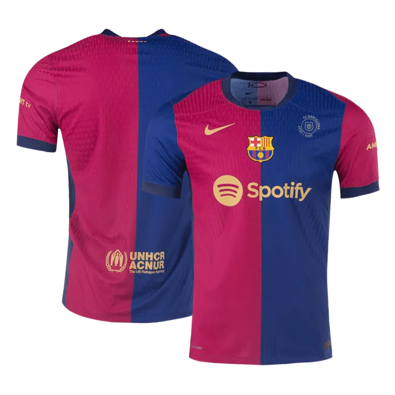 Barcelona Home Authentic Soccer Jersey 2024/25   125th Anniversary
