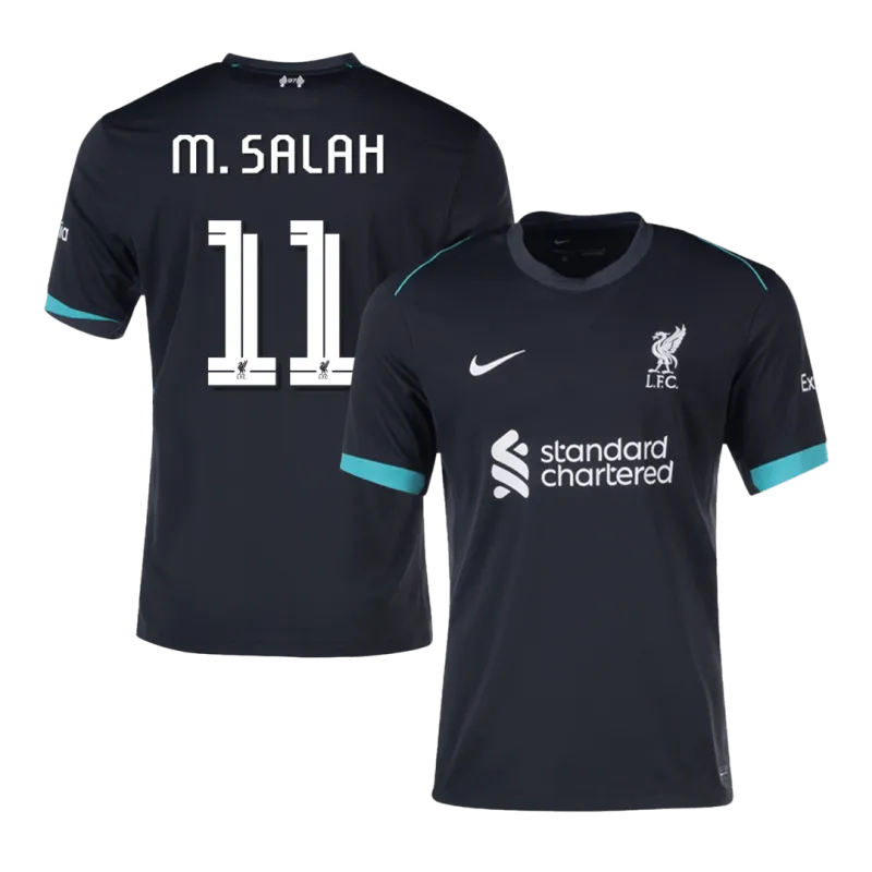 M.SALAH #11 Liverpool Away Soccer Jersey 2024/25   UCL