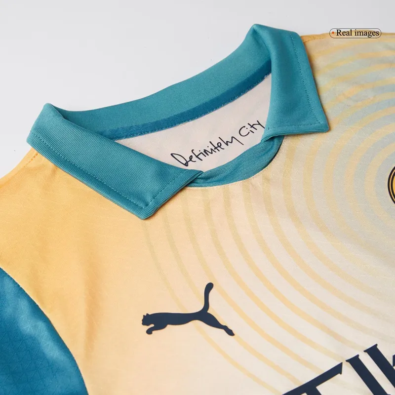 DE BRUYNE #17 Manchester City Fourth Away Authentic Soccer Jersey 2024/25   Definitely City