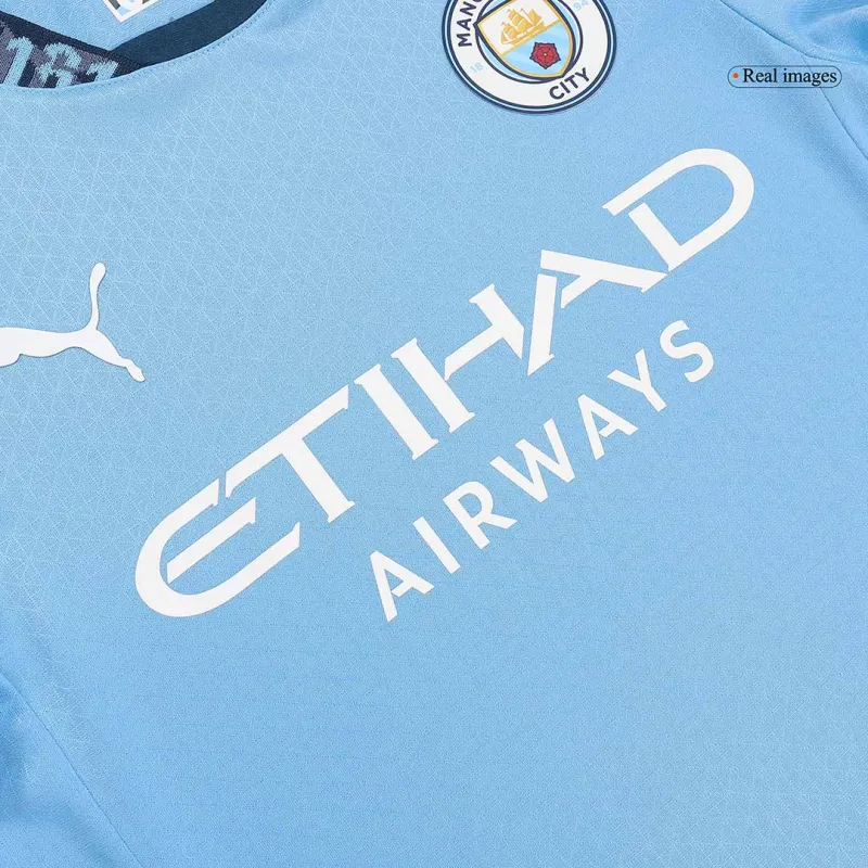 FODEN #47 Manchester City Home Authentic Soccer Jersey 2024/25   UCL