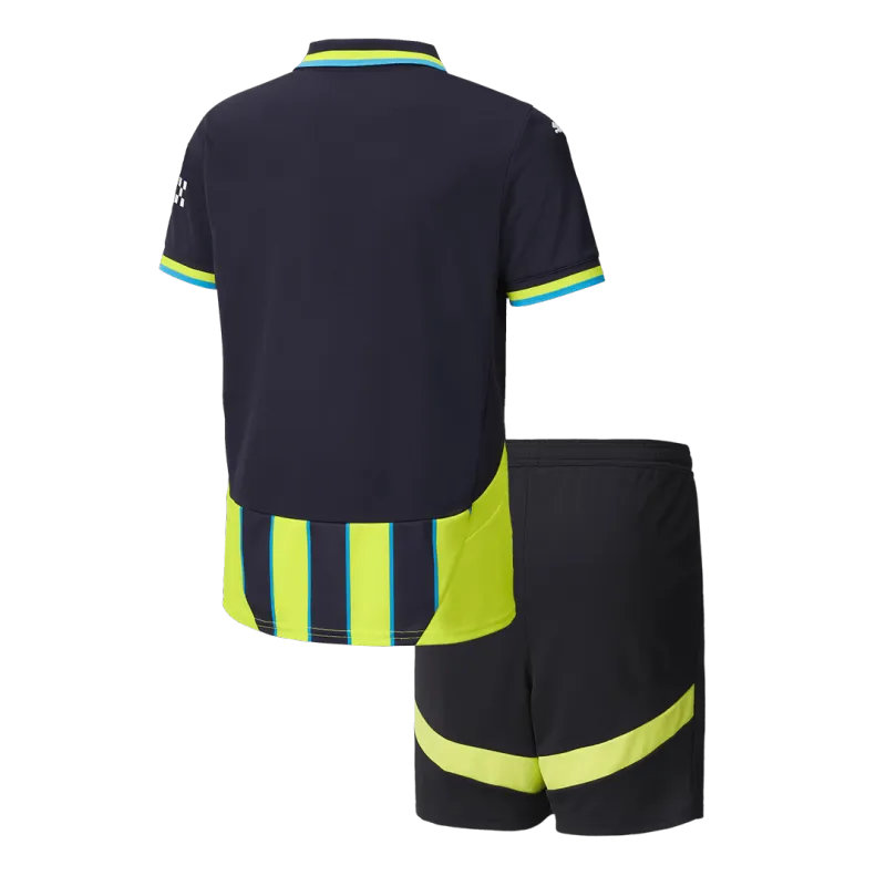 Manchester City Away Kids Soccer Jerseys Kit 2024/25