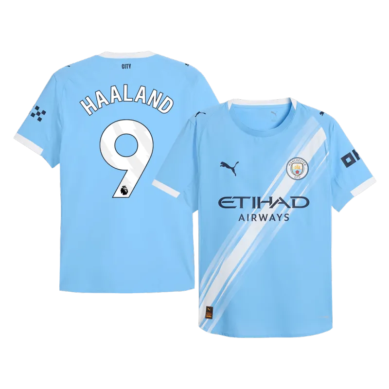 HAALAND #9 Manchester City Home Authentic Soccer Jersey 2025/26