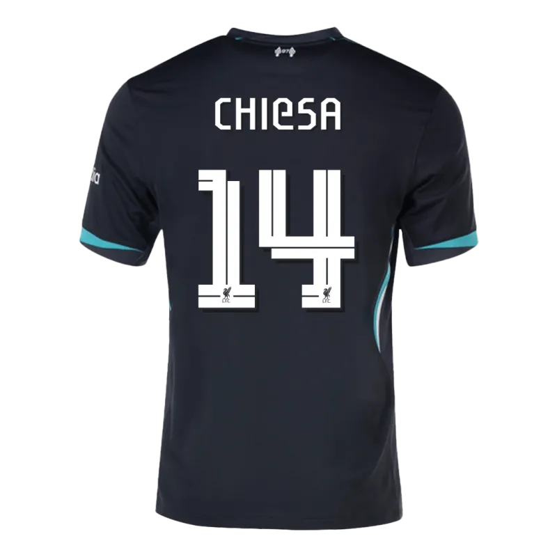 CHIESA #14 Liverpool Away Soccer Jersey 2024/25   UCL