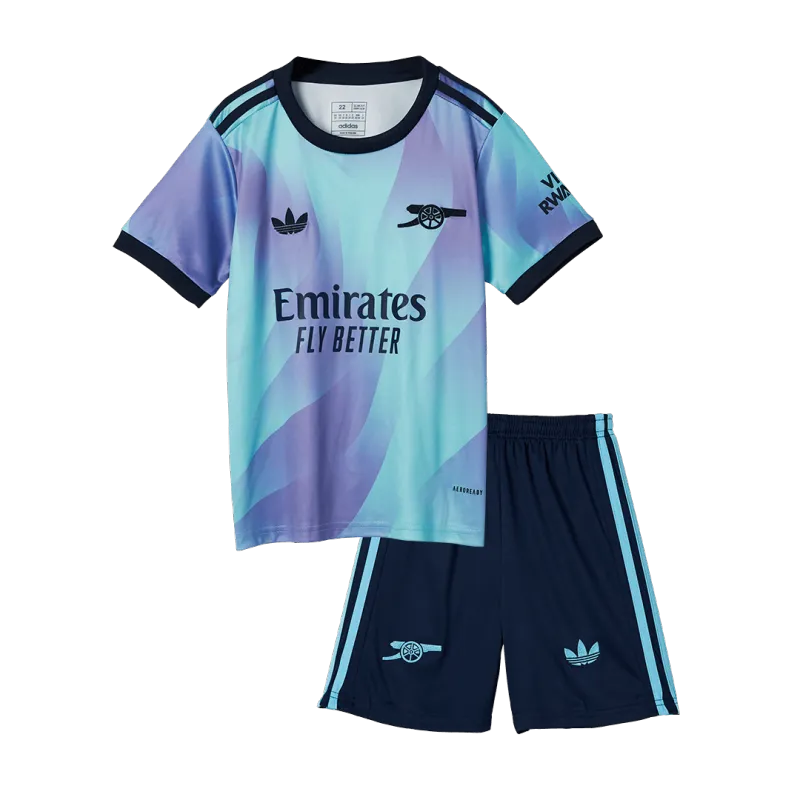 Arsenal Third Away Kids Soccer Jerseys Kit 2024/25