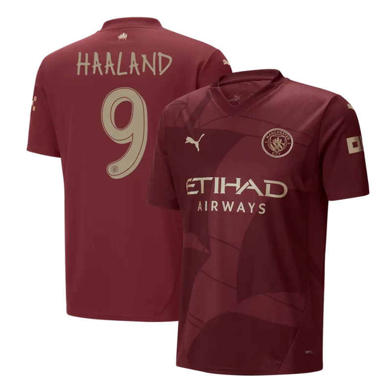 HAALAND #9 Manchester City Third Away Soccer Jersey 2024/25   UCL