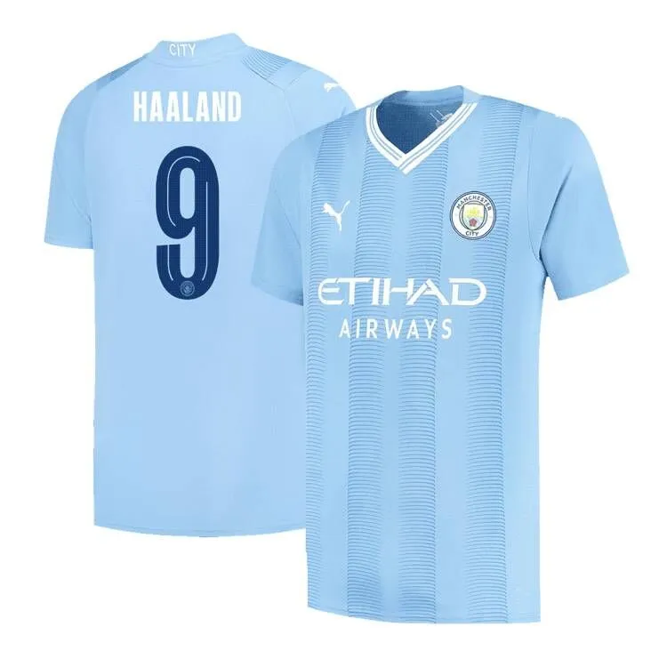 HAALAND #9 Manchester City Home Jersey 2023/24   UCL